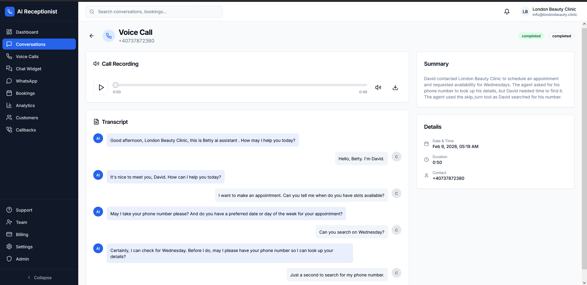 Səsli zəng qeydləri